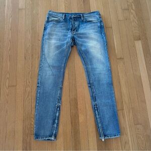 Mnml Jeans Dusted Skinny Light Vintage Ankle Zip Denim 36x34